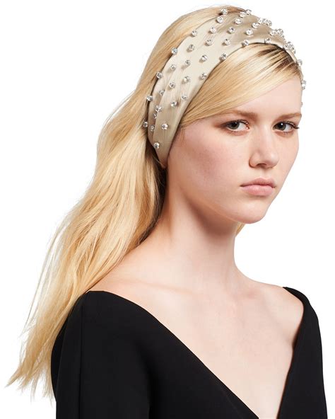 prada headband crystal|prada headbands for women.